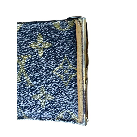 Vintage Louis Vuitton Monogram Canvas Money Clip Wallet Brown - Picture 5 of 9